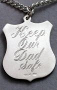 engraved sterling silver religious medal